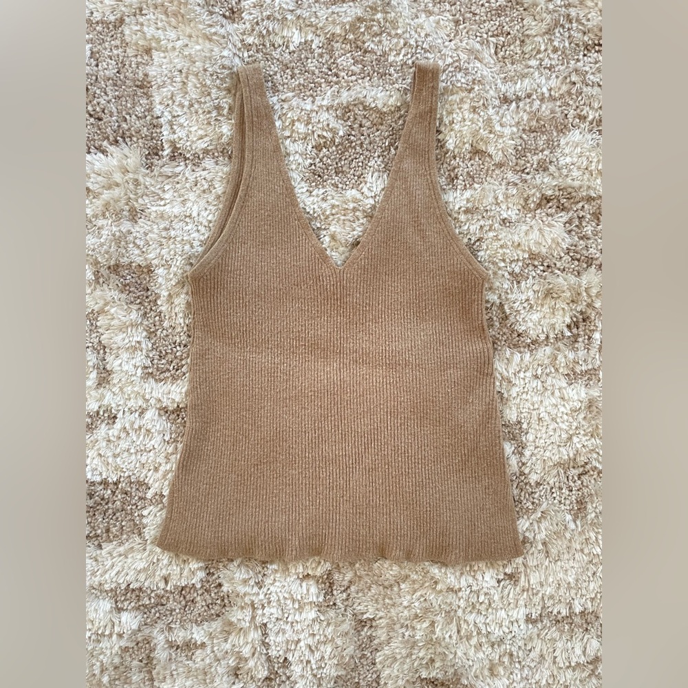 Abercrombie & Fitch Brown Ribbed Tank Top